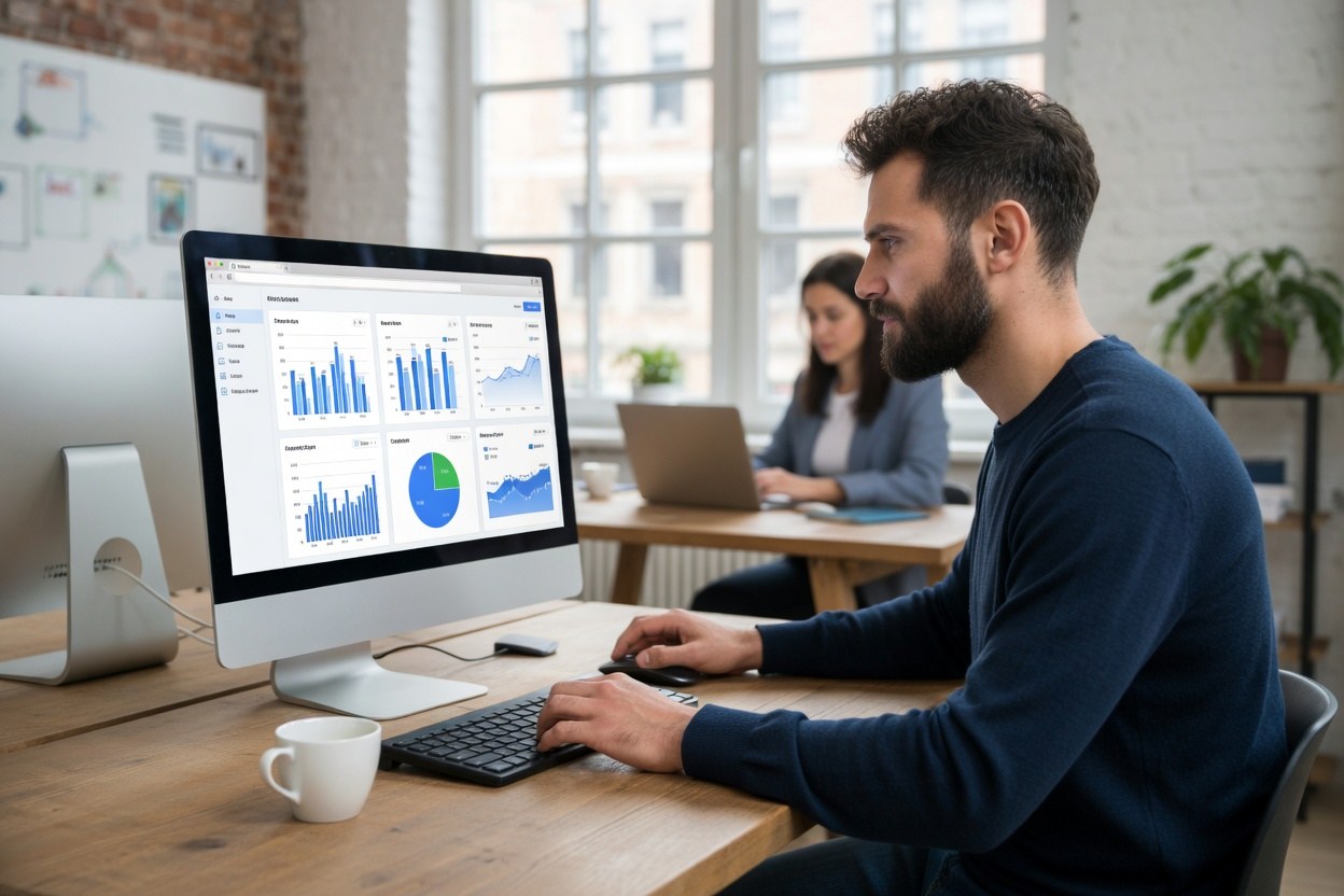 SEO strategy and analytics dashboard